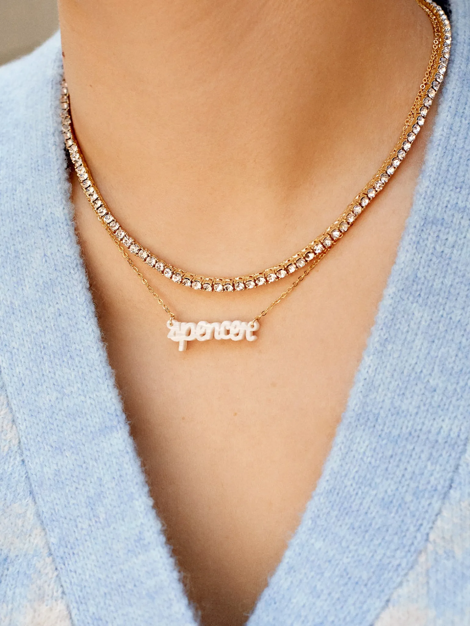 Acrylic Custom Nameplate Necklace