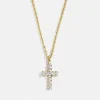 Agape 18K Gold Vermeil Necklace - Gold/Pavé