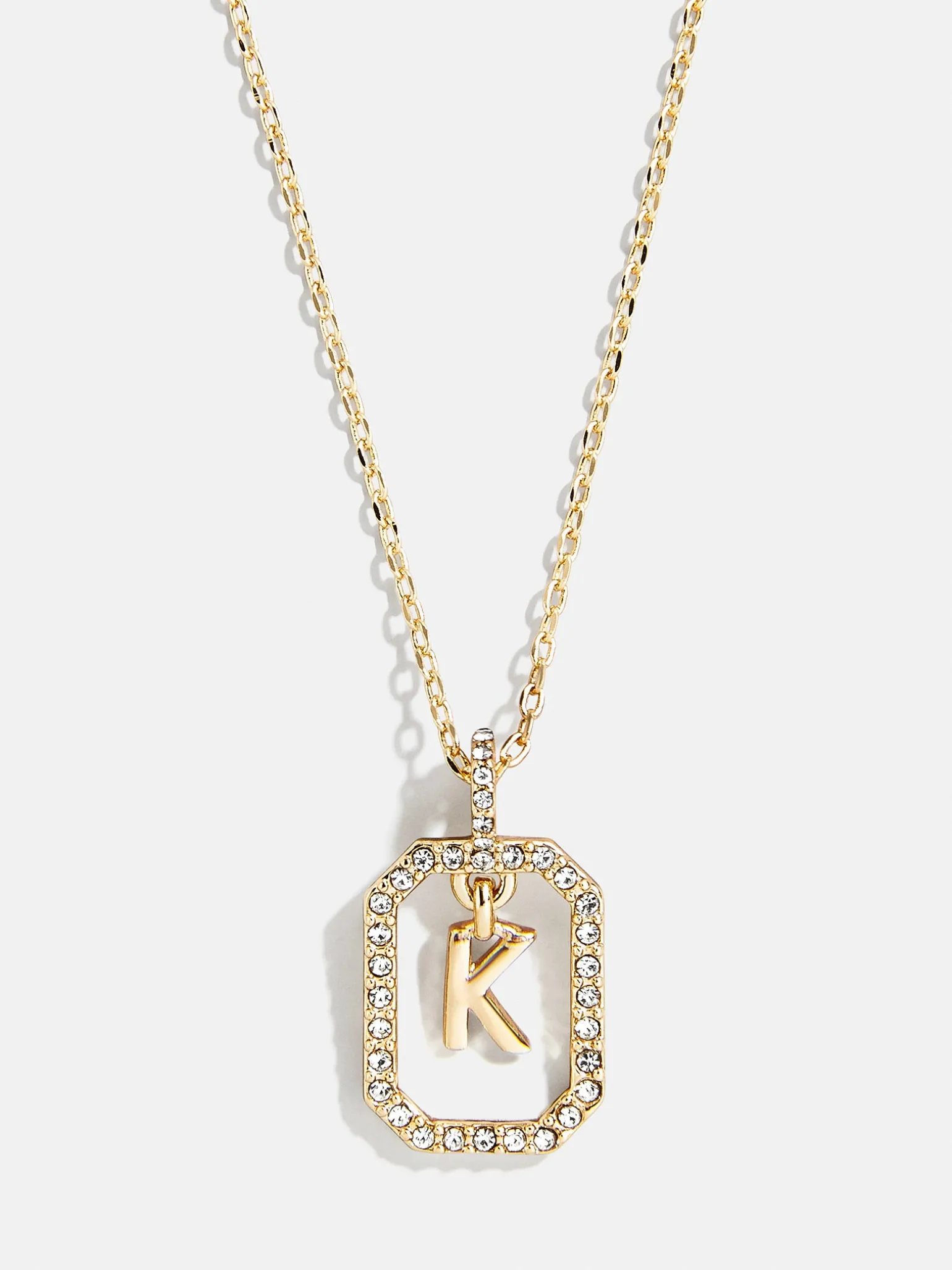 Alicia Initial Necklace - Gold/Pavé