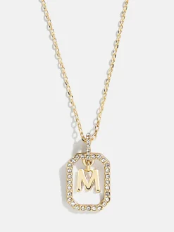 Alicia Initial Necklace - Gold/Pavé