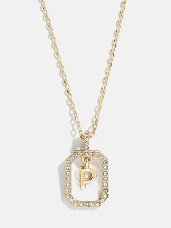Alicia Initial Necklace - Gold/Pavé