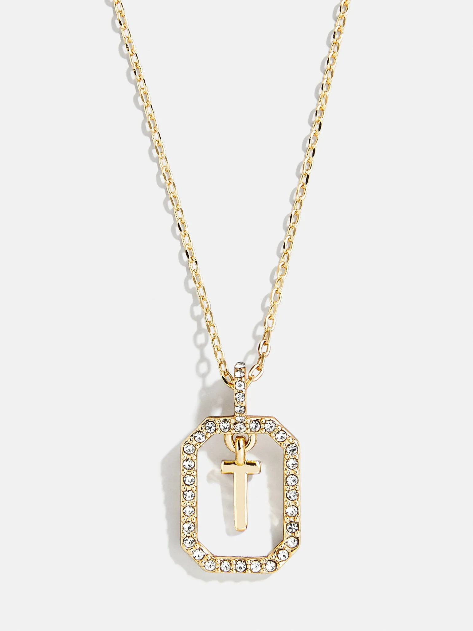 Alicia Initial Necklace - Gold/Pavé