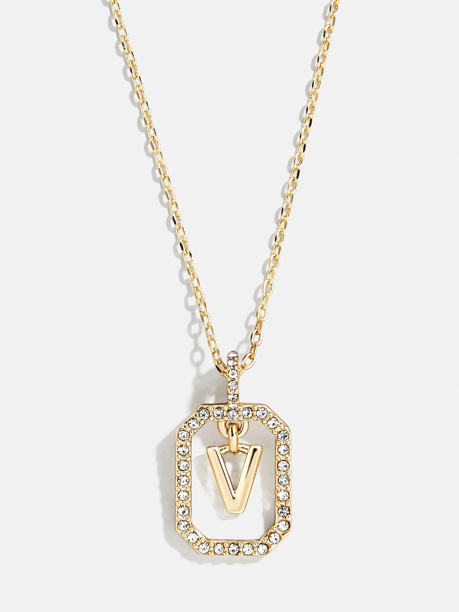 Alicia Initial Necklace - Gold/Pavé