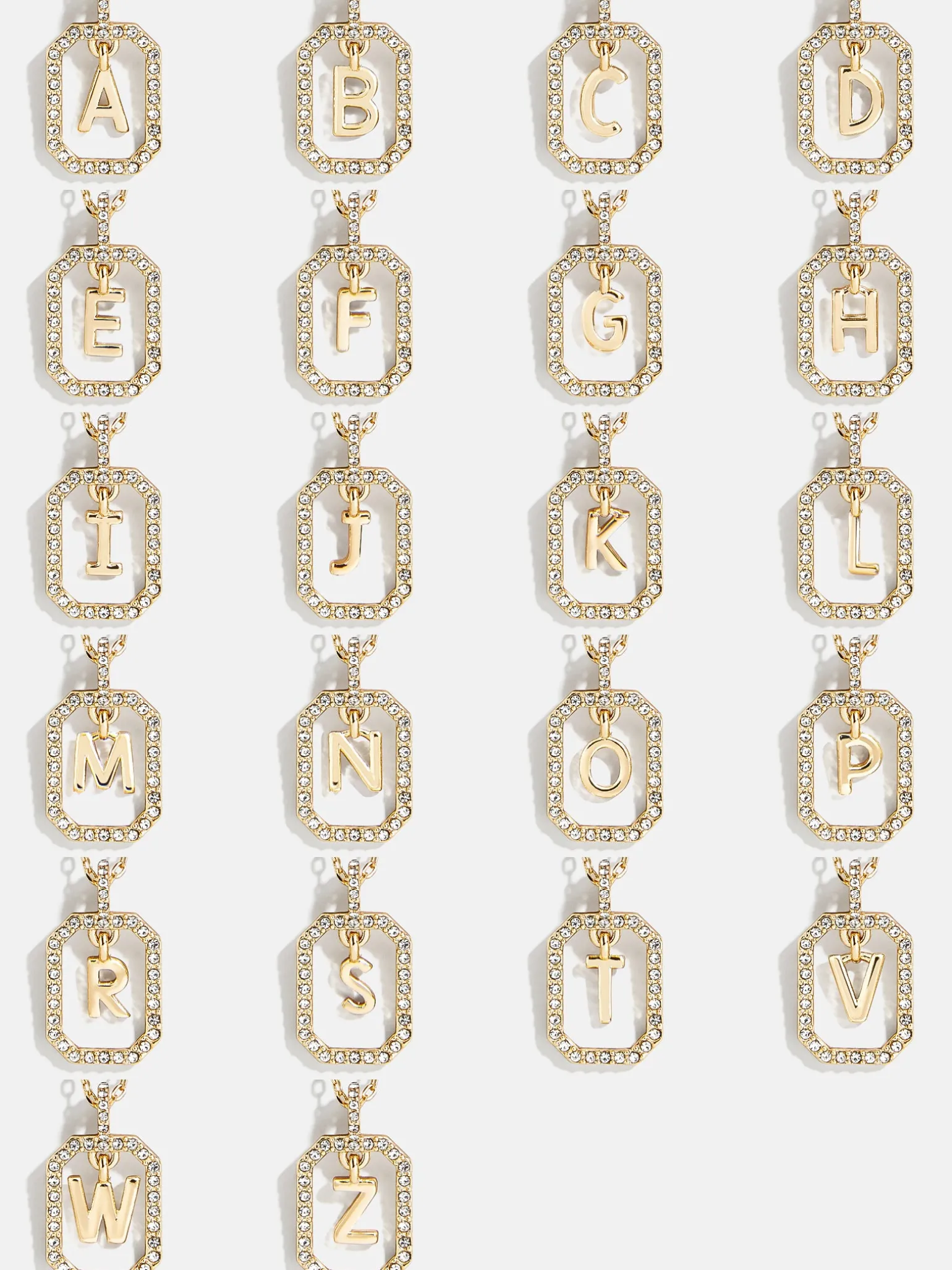 Alicia Initial Necklace - Gold/Pavé