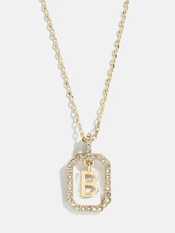 Alicia Initial Necklace - Gold/Pavé