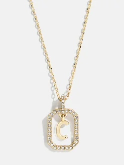 Alicia Initial Necklace - Gold/Pavé