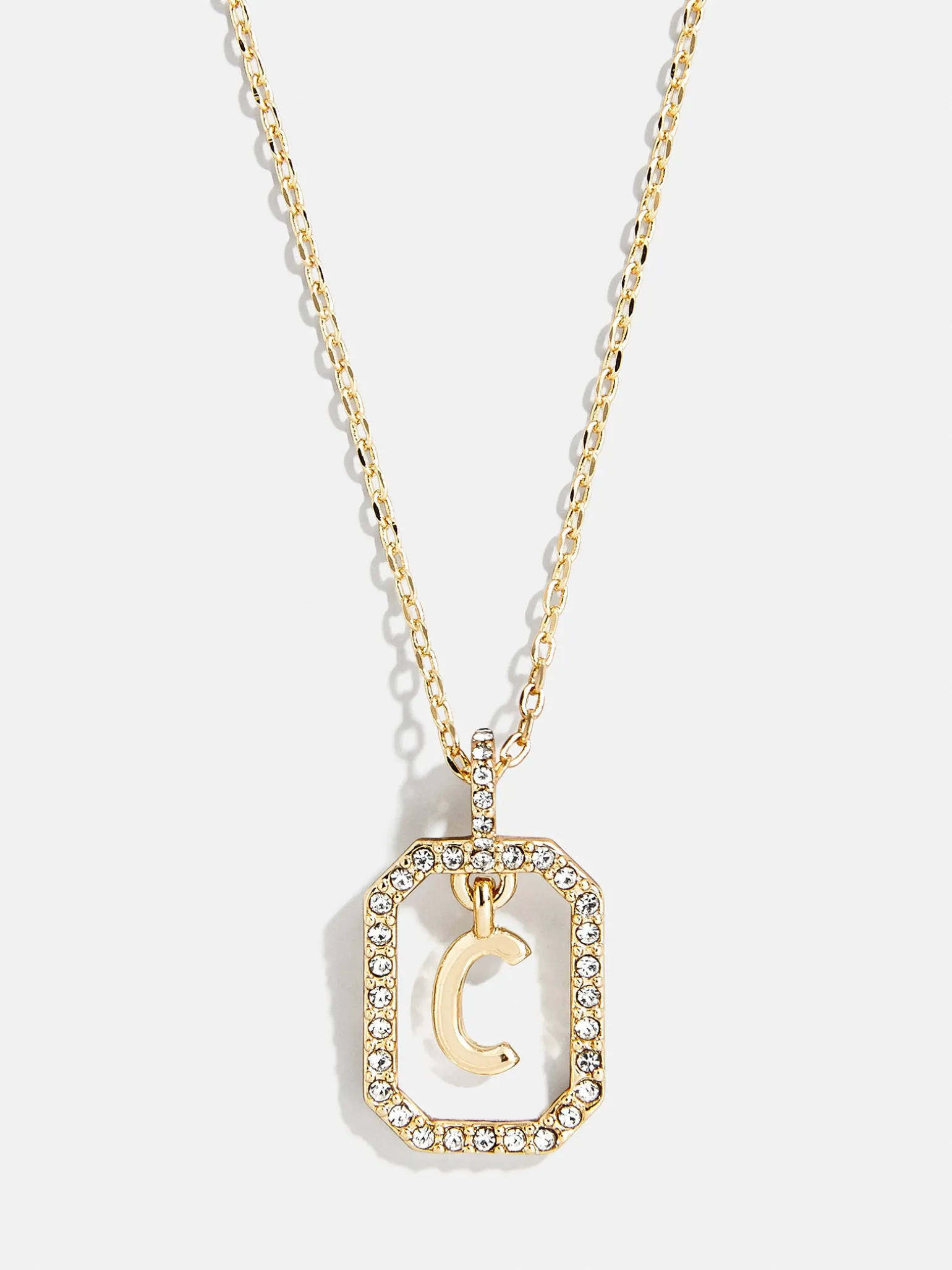 Alicia Initial Necklace - Gold/Pavé