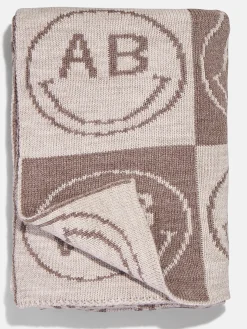 All Smiles Custom Blanket - Tan/Brown