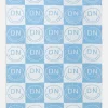 All Smiles Custom Blanket - Light Blue/White