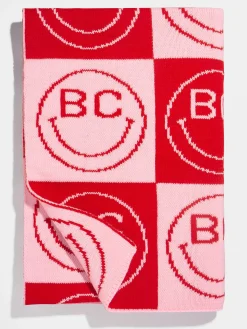 All Smiles Custom Blanket - Pink/Red