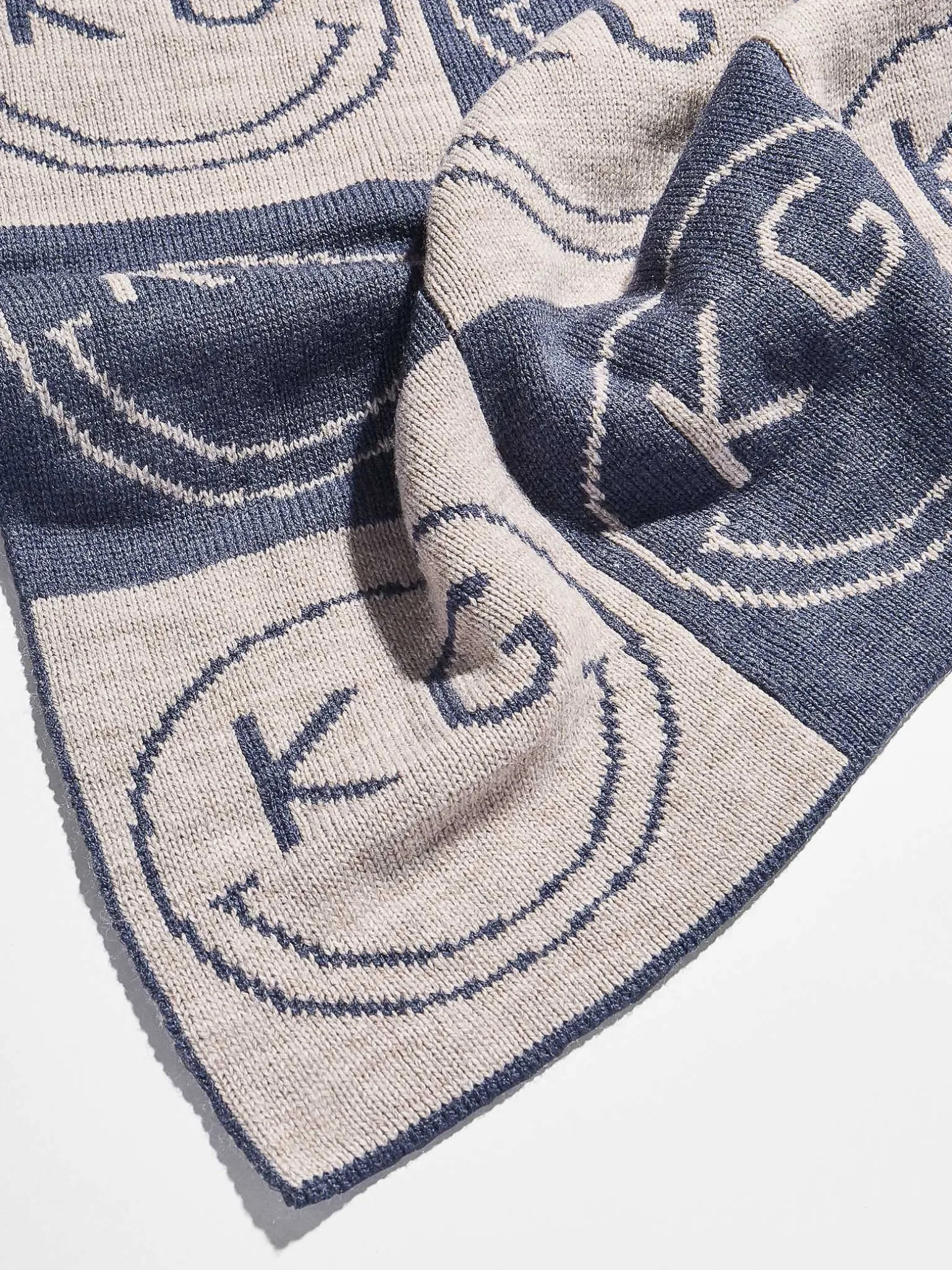 All Smiles Custom Blanket - Denim Blue/Stone