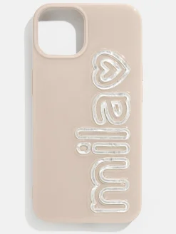All the Beige Custom iPhone Case - Beige/White