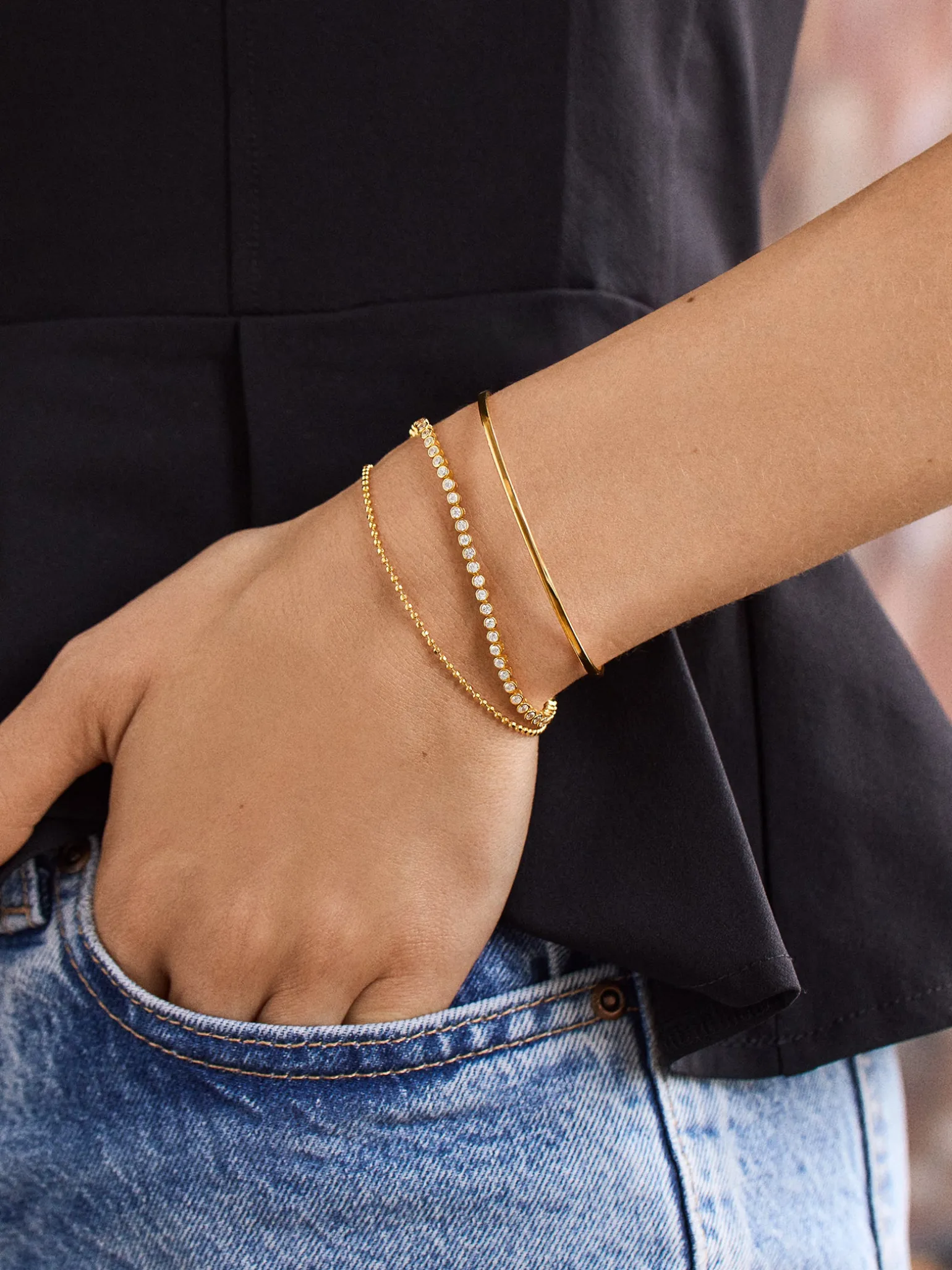 Amalie Tennis Bracelet - Bezel