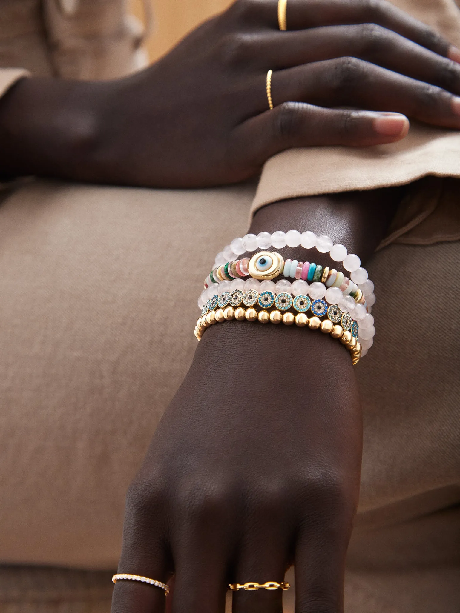 Amaris Semi-Precious Bracelet - Evil Eye