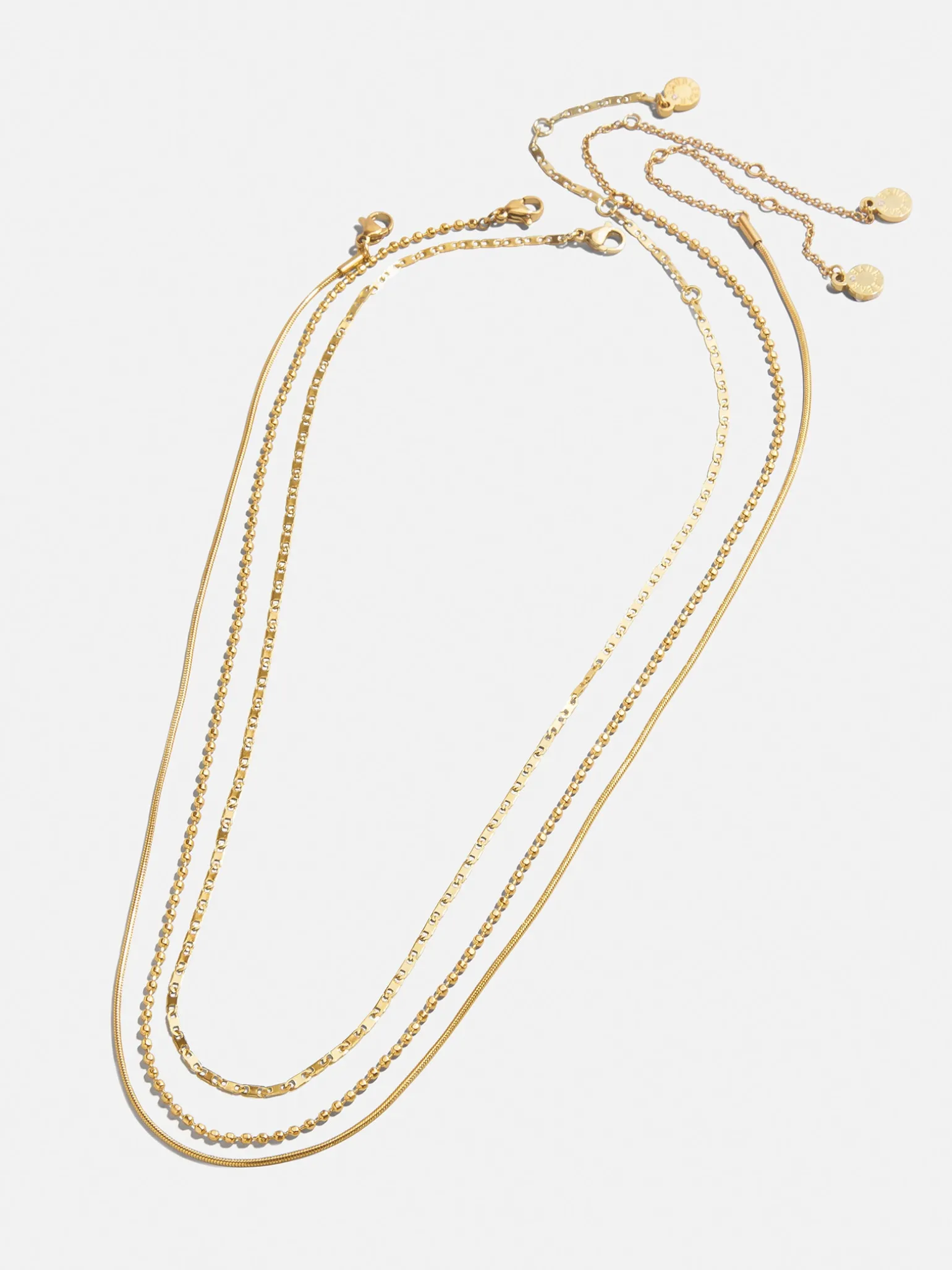 Anita Waterproof Necklace Set - Gold/Pavé