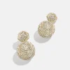 Ann Drop Earrings - Gold/Pavé