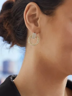 Arabella Earrings - Gold/Pavé