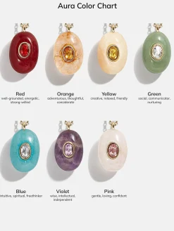 Aura Semi-Precious Pendant Necklace - Pink