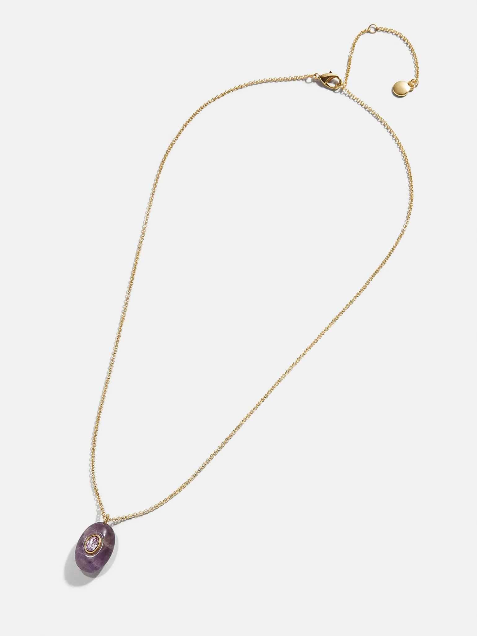 Aura Semi-Precious Pendant Necklace - Light Blue