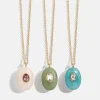 Aura Semi-Precious Pendant Necklace - Green