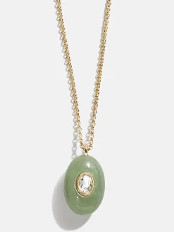 Aura Semi-Precious Pendant Necklace - Green