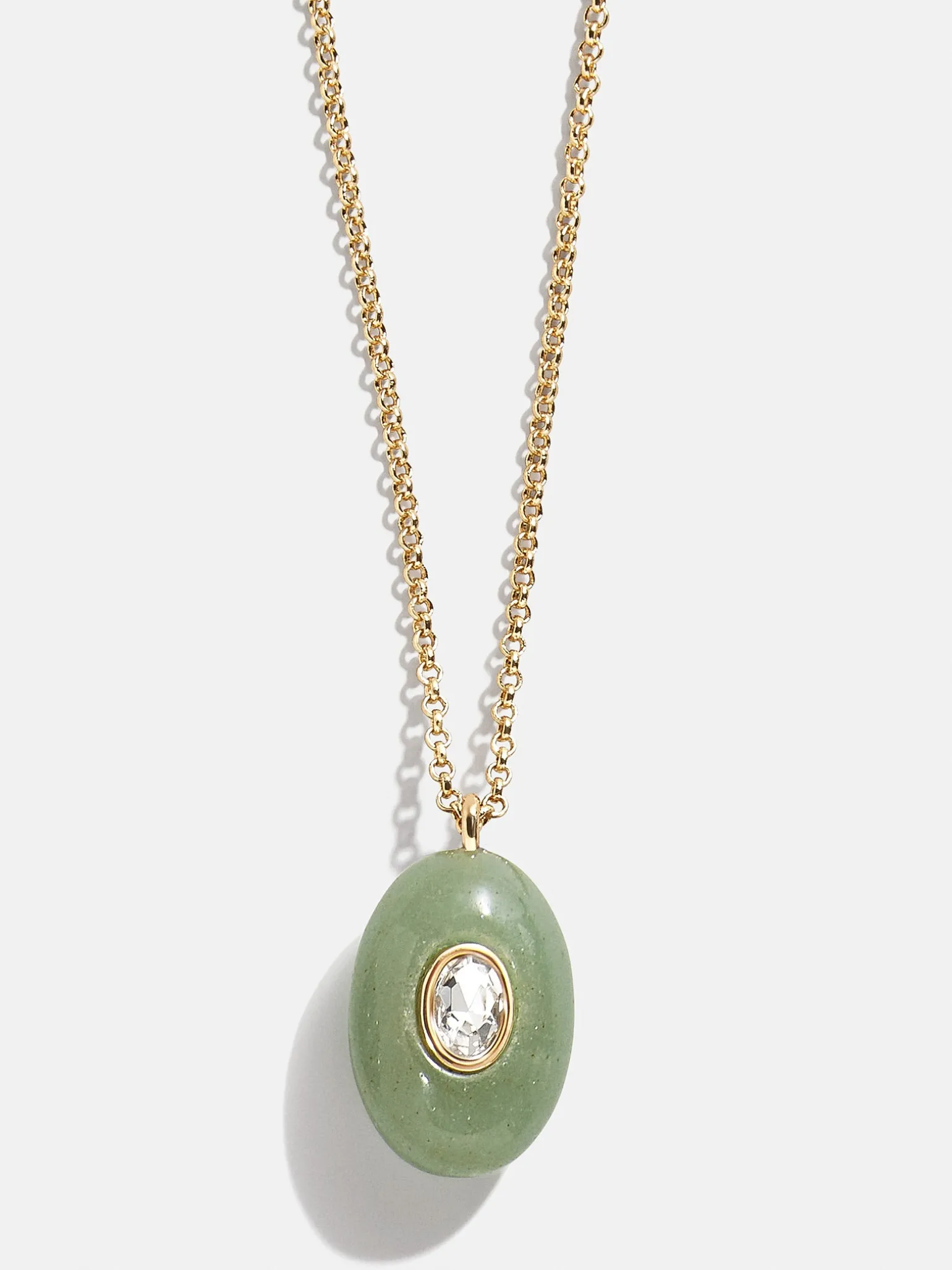 Aura Semi-Precious Pendant Necklace - Green