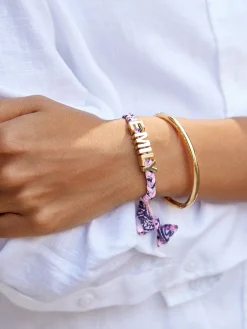 Bandana Custom Nameplate Bracelet - Blush