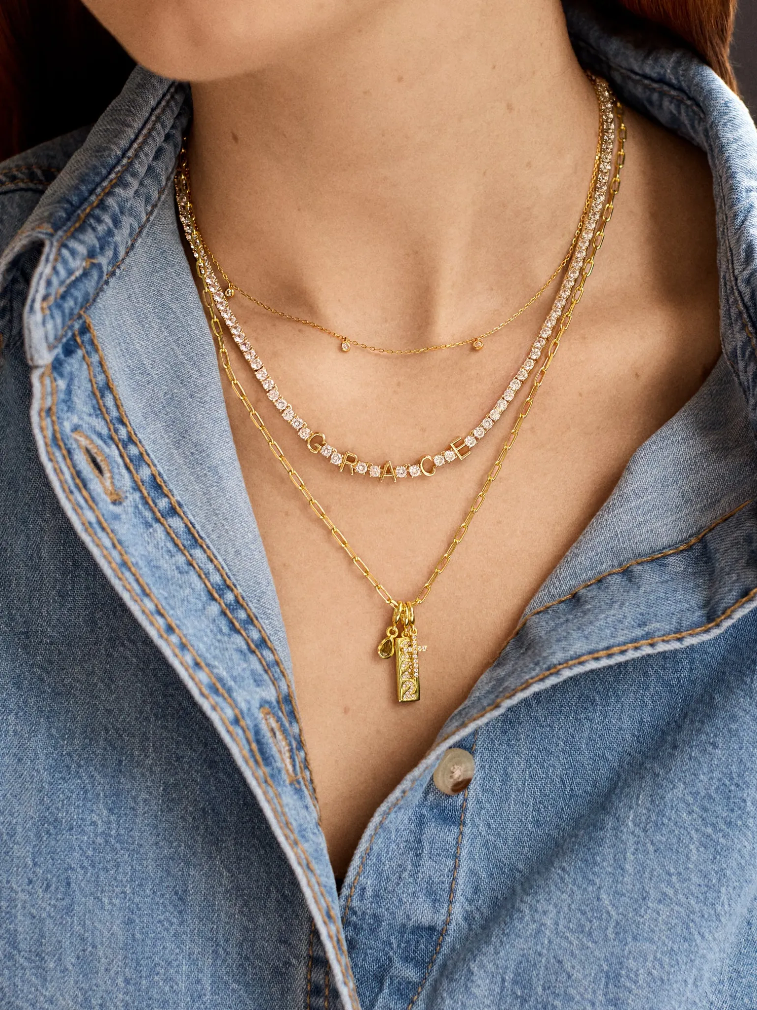Bennett Custom Tennis Necklace - Standard