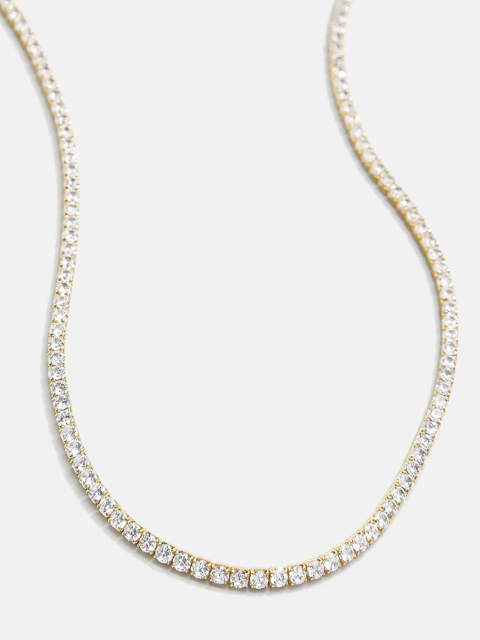 Bennett 18K Gold Vermeil Adjustable Classic Tennis Necklace - Gold/Pavé
