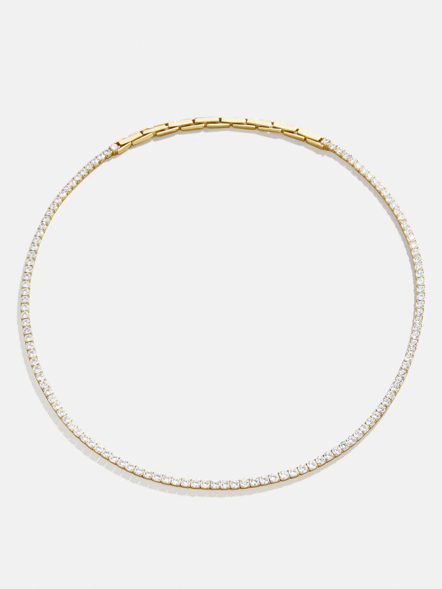 Bennett 18K Gold Vermeil Adjustable Classic Tennis Necklace - Gold/Pavé