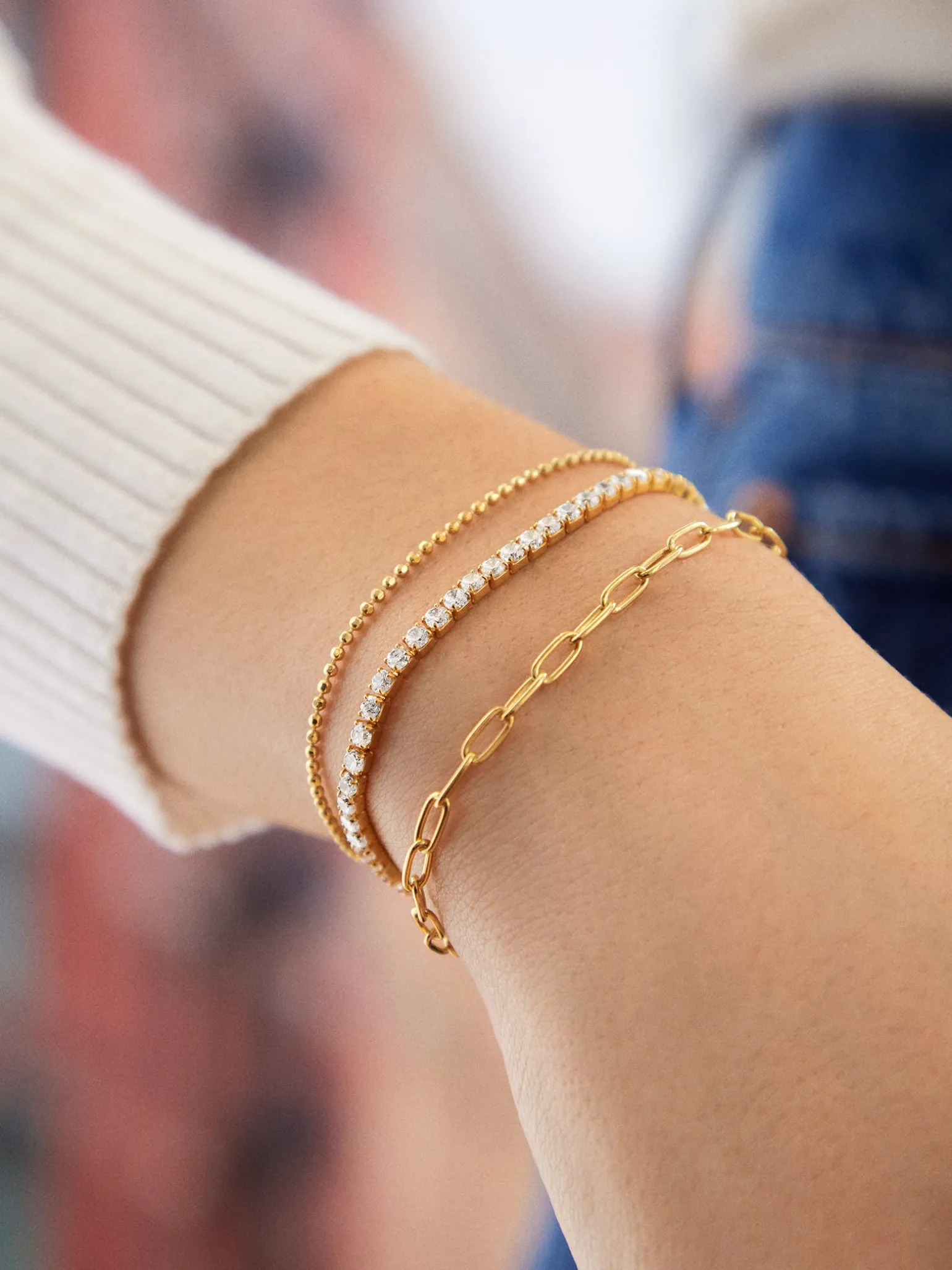 Bennett 18K Gold Vermeil Tennis Bracelet - Standard