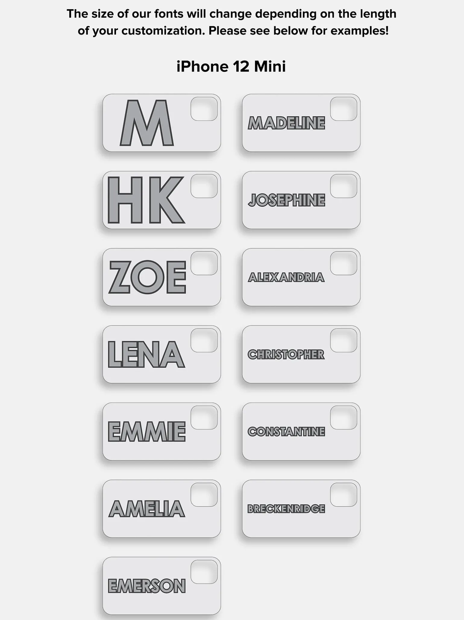 Block Font Custom iPhone Case - Beige/White
