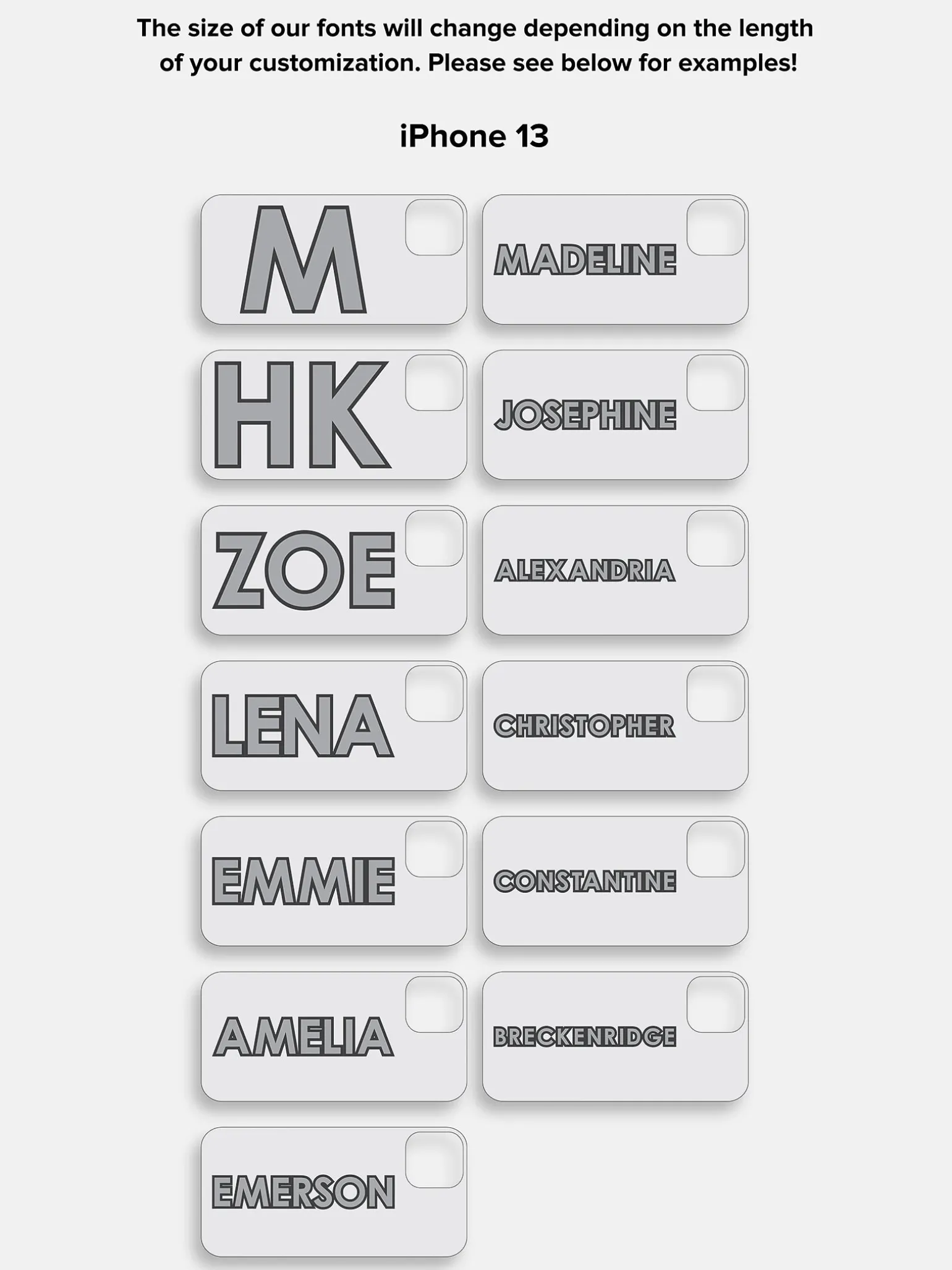 Block Font Custom iPhone Case - Beige/White