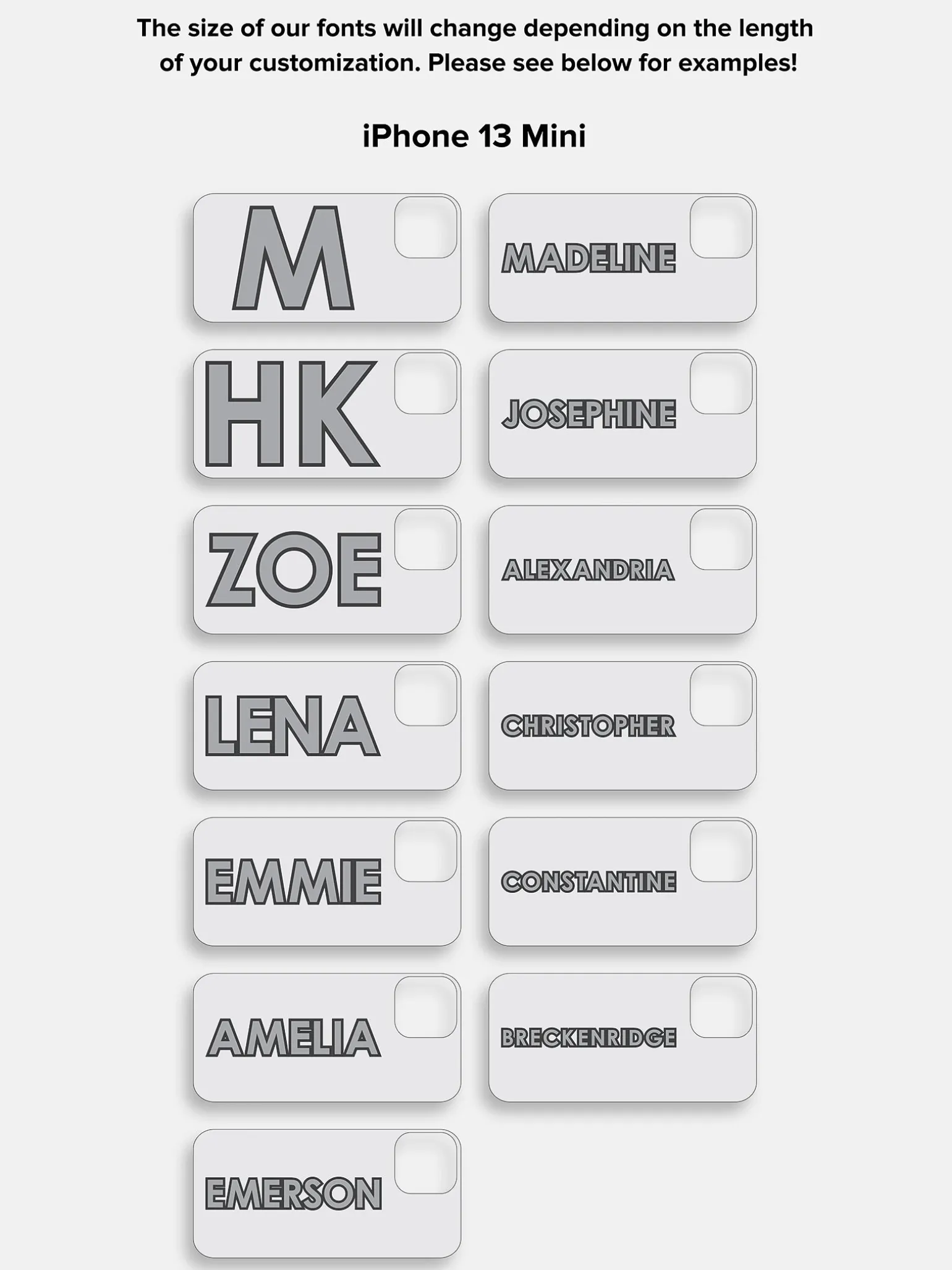 Block Font Custom iPhone Case - Beige/White