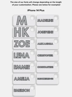 Block Font Custom iPhone Case - Beige/White