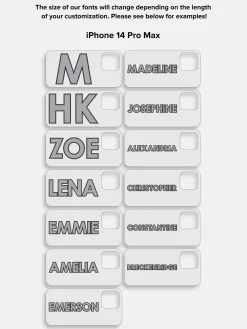 Block Font Custom iPhone Case - Beige/White