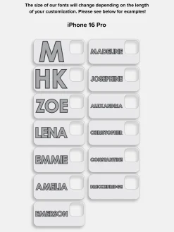 Block Font Custom iPhone Case - Beige/White