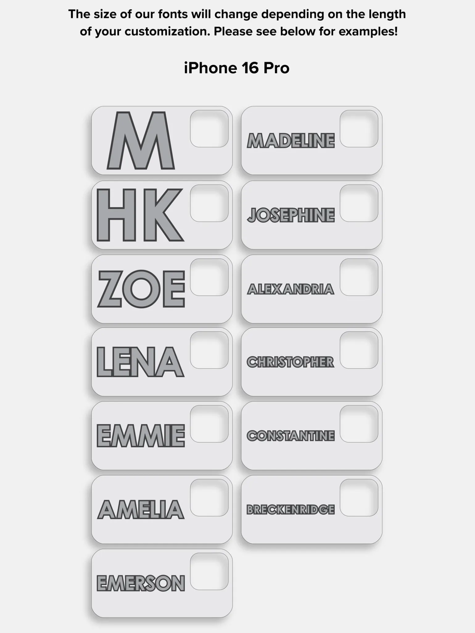 Block Font Custom iPhone Case - Beige/White