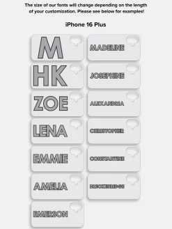 Block Font Custom iPhone Case - Beige/White