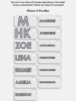 Block Font Custom iPhone Case - Beige/White