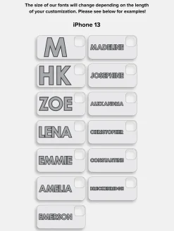 Block Font Custom iPhone Case - Beige/Brown