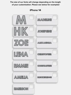 Block Font Custom iPhone Case - Beige/Brown