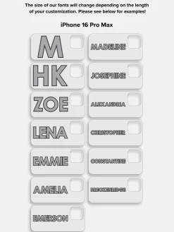 Block Font Custom iPhone Case - Beige/Brown