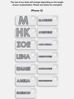 Block Font Custom iPhone Case - Lavender/White