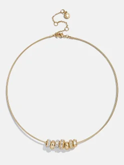 Bridget Charm Necklace - Gold/Pavé