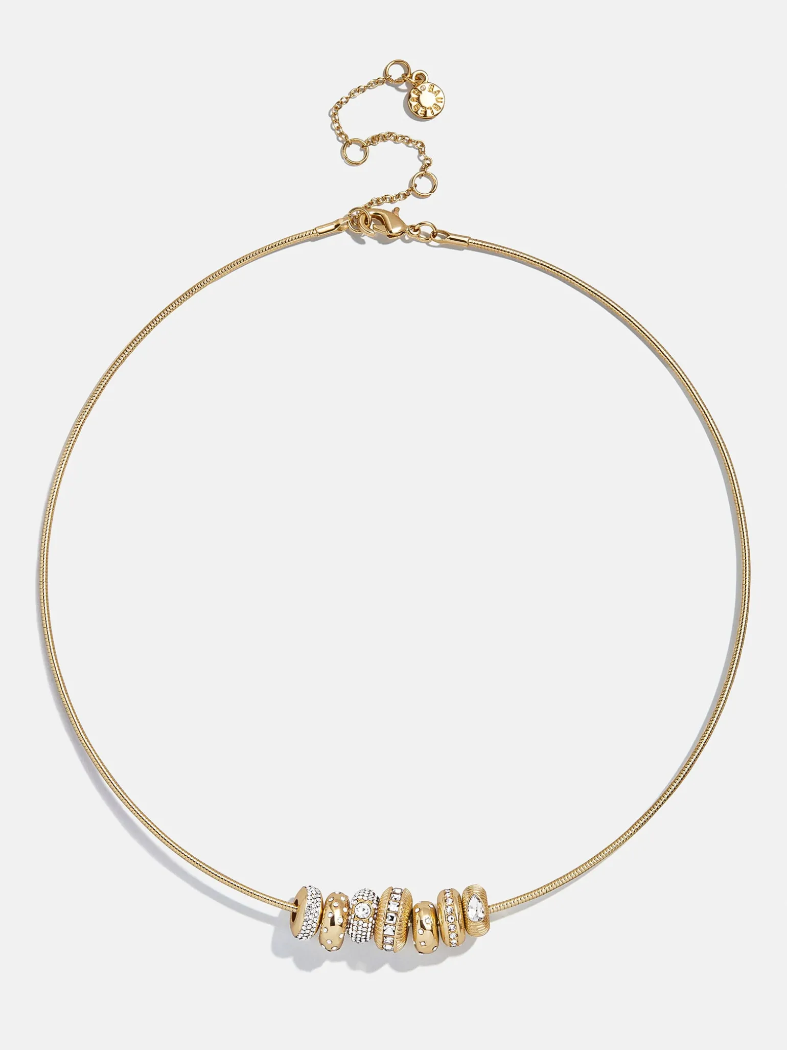 Bridget Charm Necklace - Gold/Pavé