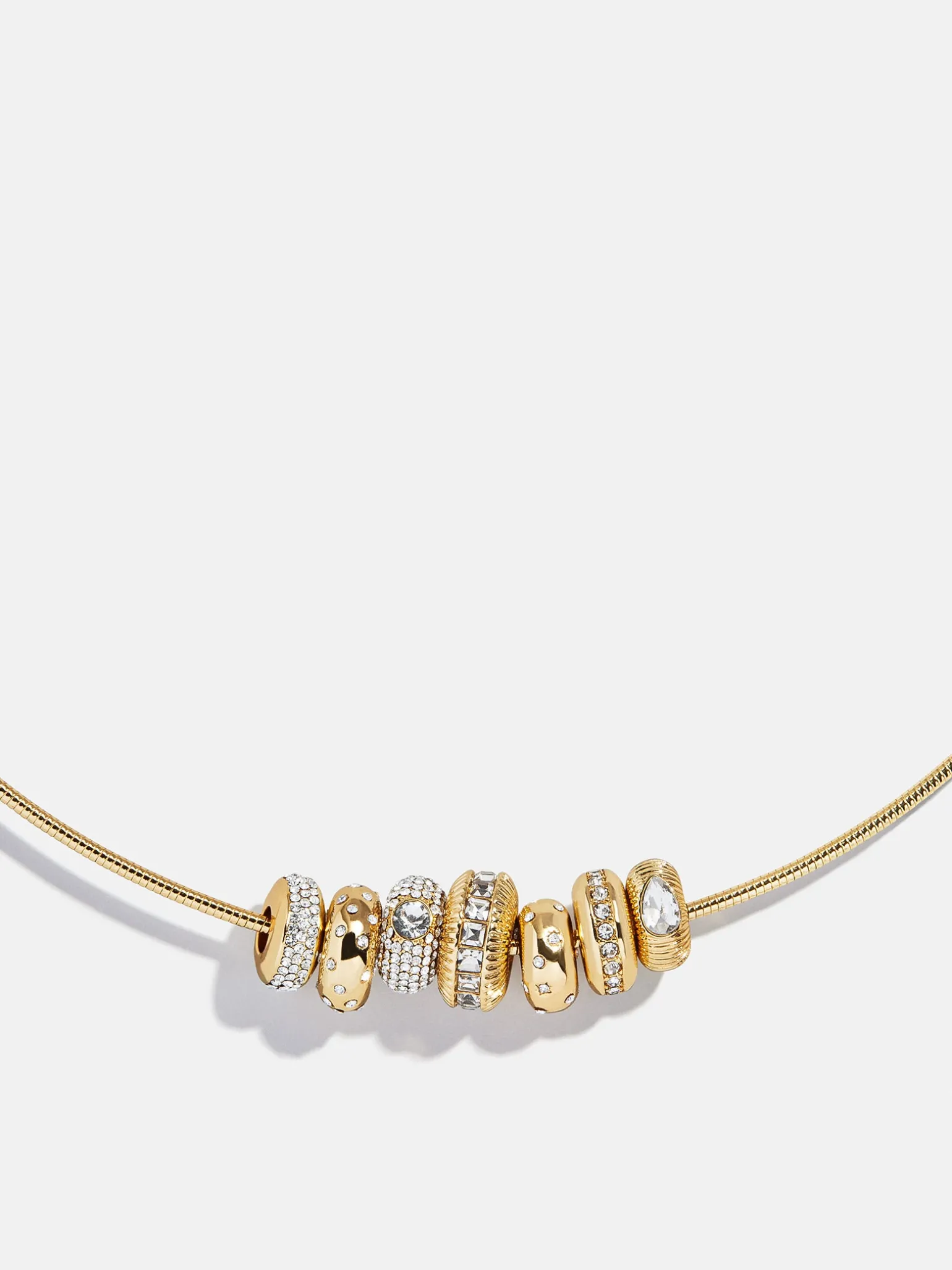 Bridget Charm Necklace - Gold/Pavé