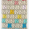 Bubble Initial Standout Custom Blanket - Beige/Multi
