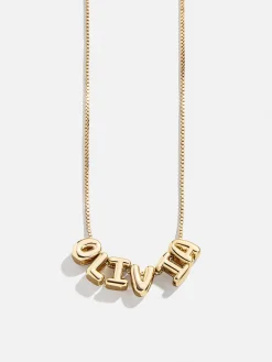 Bubble Letter Custom Necklace - Small Bubble Letter