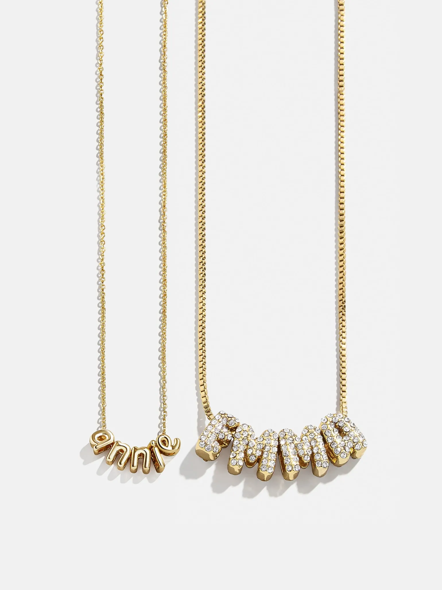Bubble Letter Custom Necklace - Extra Small Bubble Letter